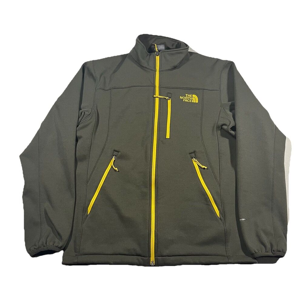 The North Face FlashDry Soft Shell Jacket Green Yellow Men’s Medium